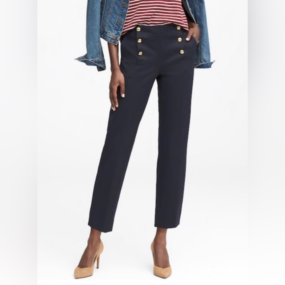 Banana Republic Avery Mid Rise Straight Through Hip and Thigh Ankle Height